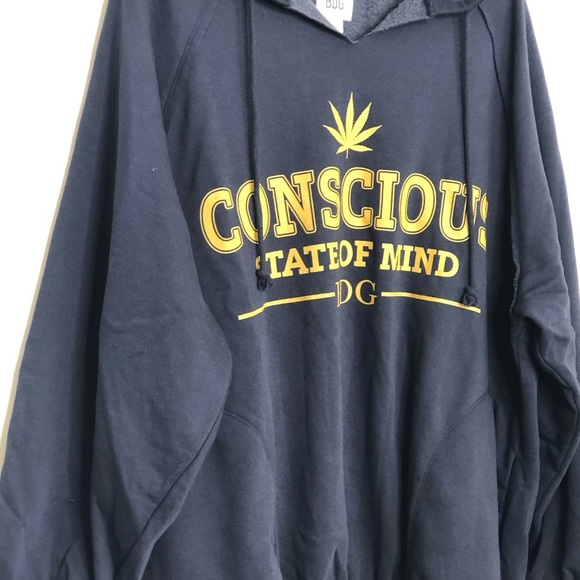 BDG Ryder State Of Mind Navy blue, hooded sweatshirt - Picture 7 of 15